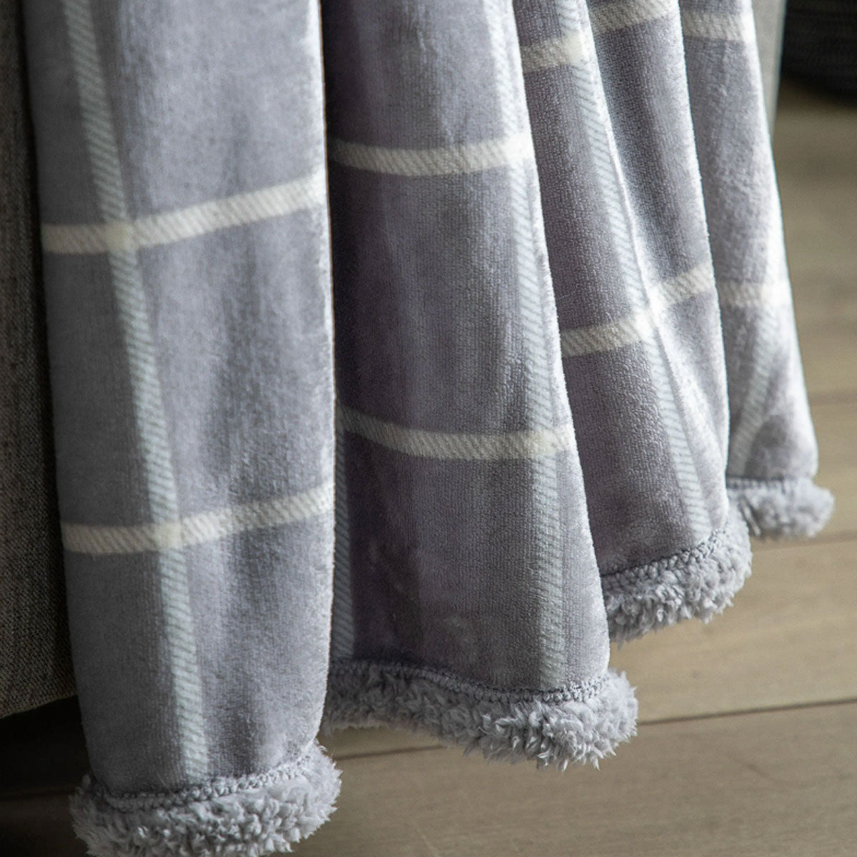 Gallery Direct Window Payne Sherpa Throw Grey