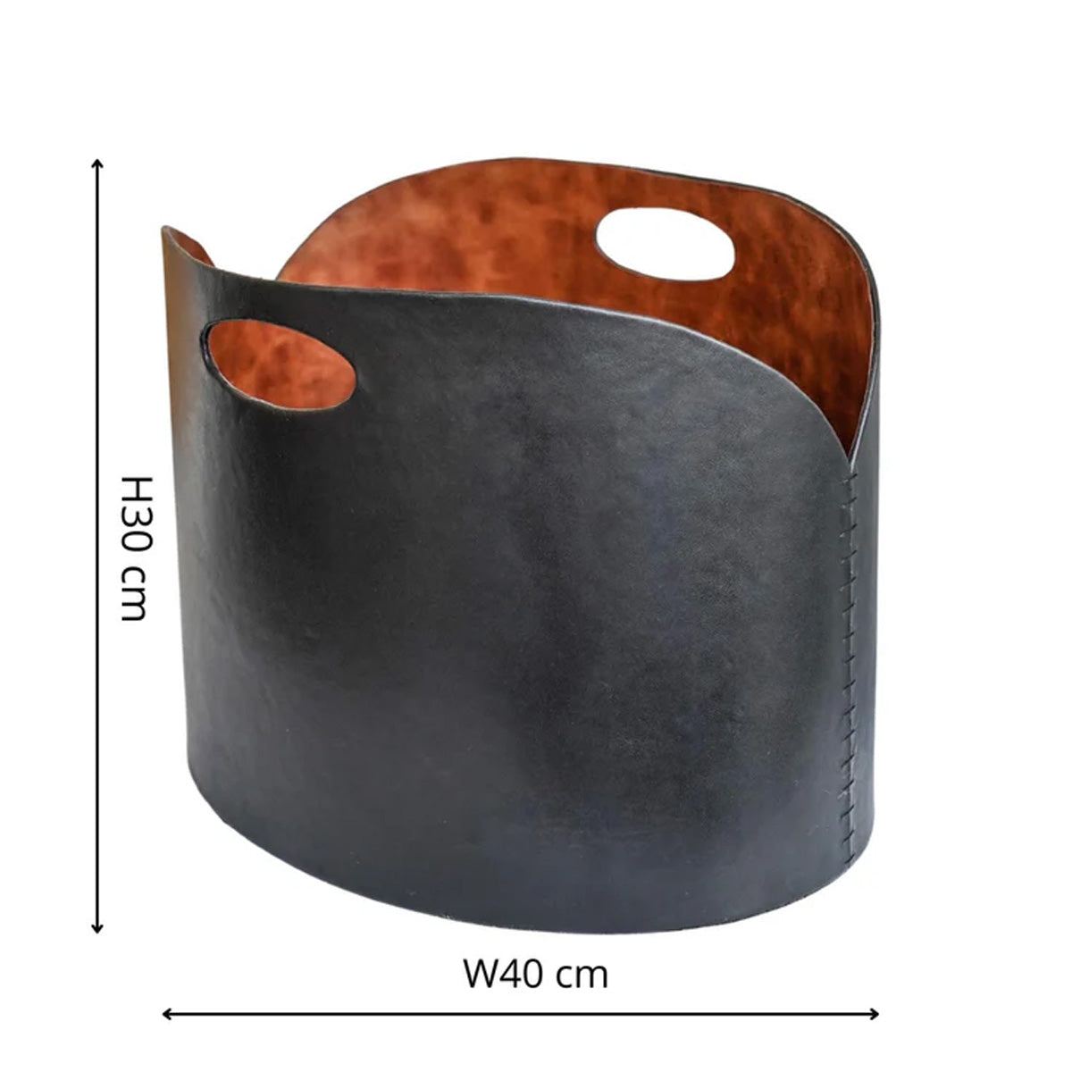 Ivyline Tan Faux Leather Log Bucket