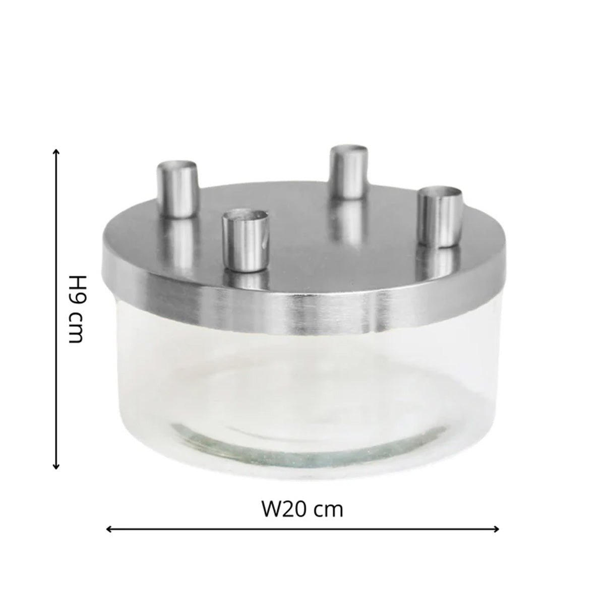 Ivyline Metal Candle Holder with Glass Bowl