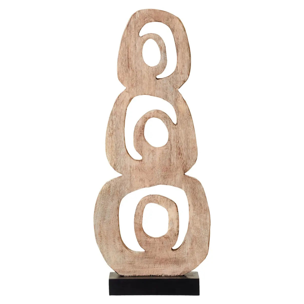 Beaumonde Home Fidel Natural Mango Wood Ring Sculpture
