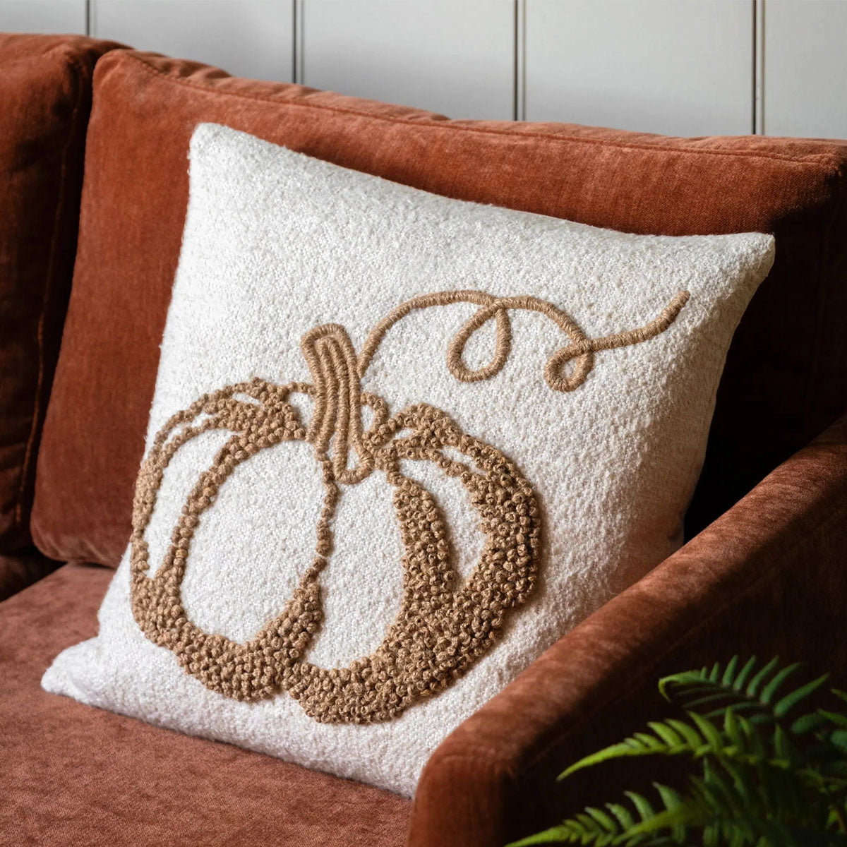 Gallery Direct Embroided Pumpkin Cushion