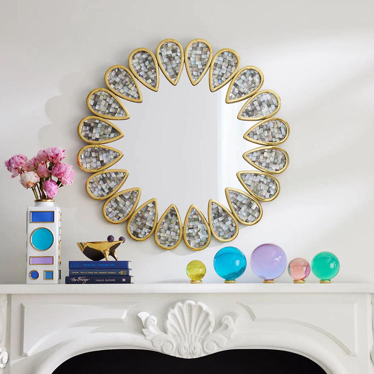 Jonathan Adler Petal Mirror - Grey