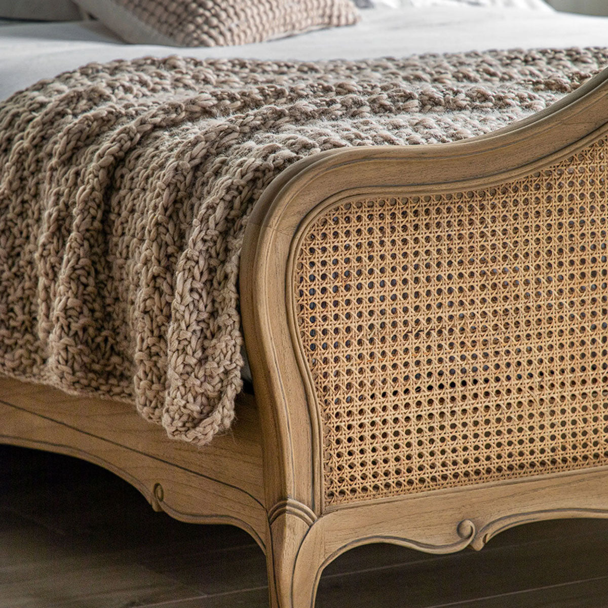 Gallery Direct Chic Cane Bed Weathered