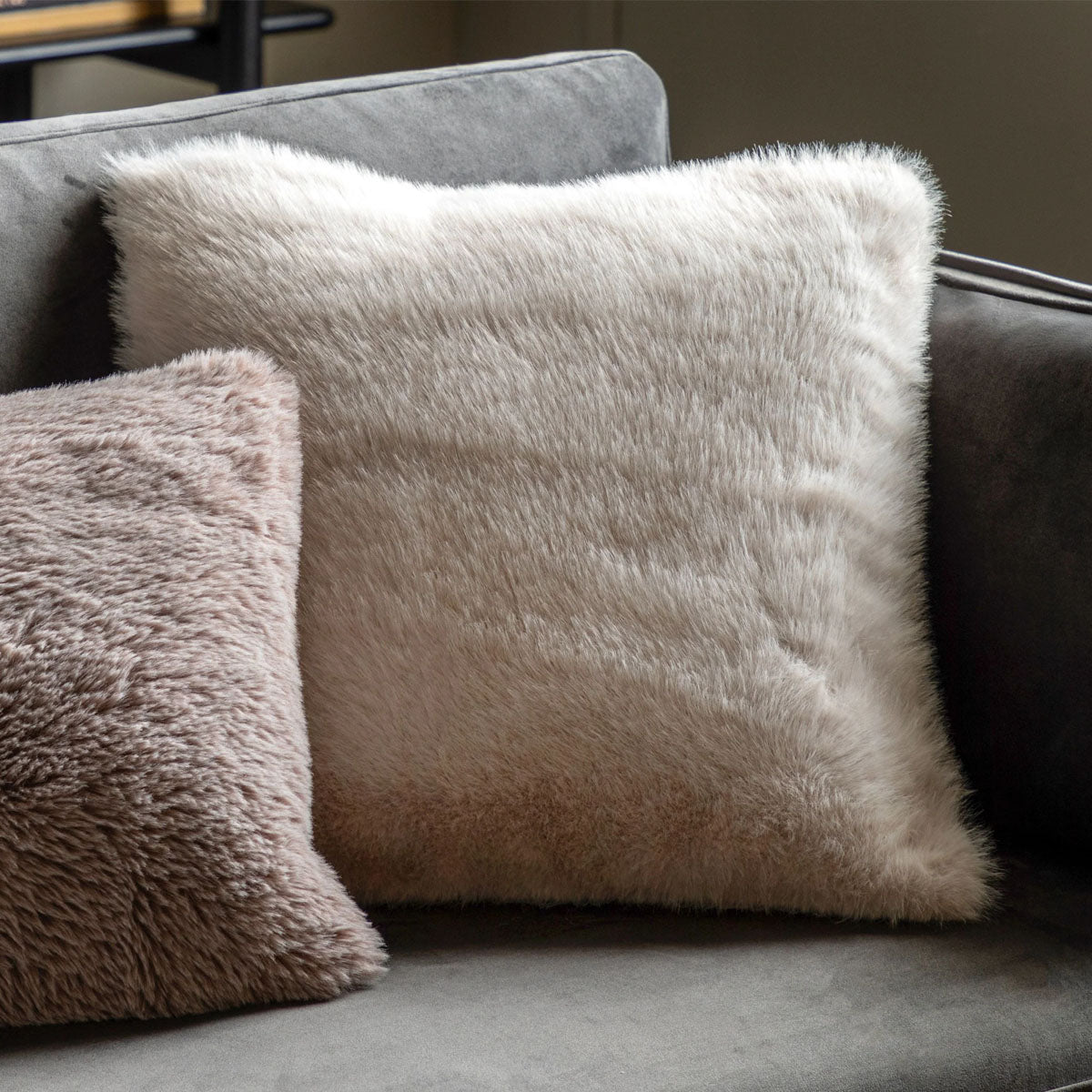 Gallery Direct Maple Faux Fur Cushion Oatmeal
