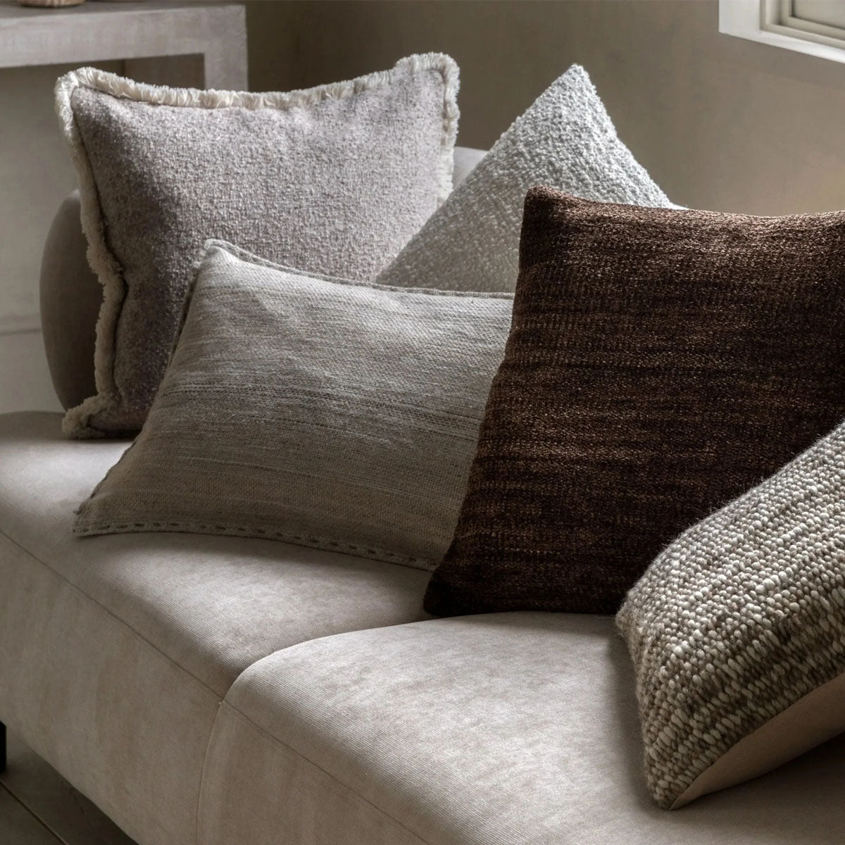 Gallery Direct Kendal Chenille Cushion Brown