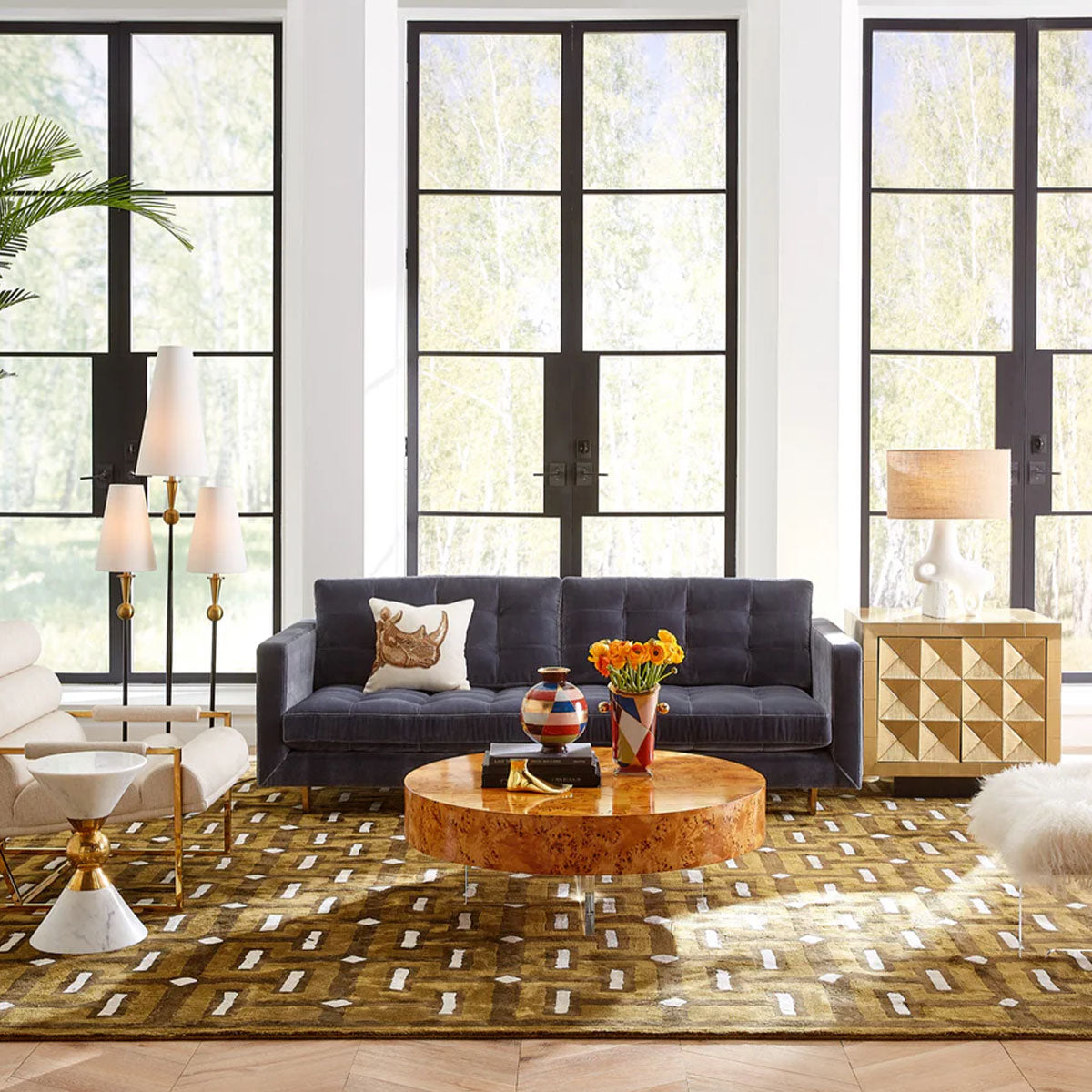 Jonathan Adler Bond Round Cocktail Table