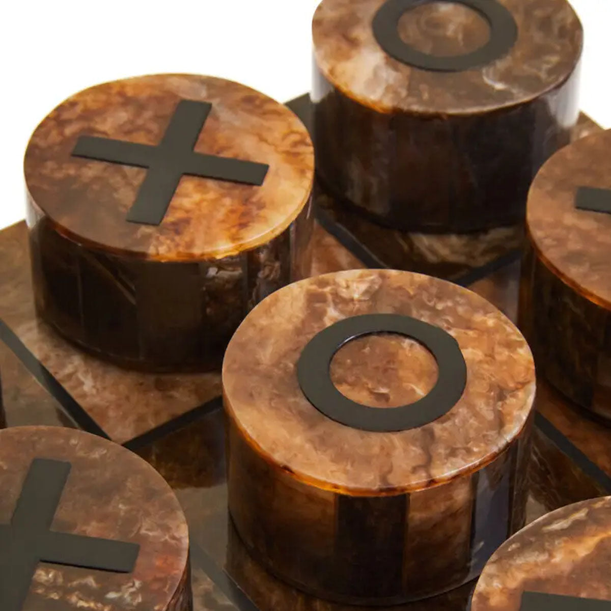 Beaumonde Home Churchill Games Brown and Black Finish Noughts And Crosses