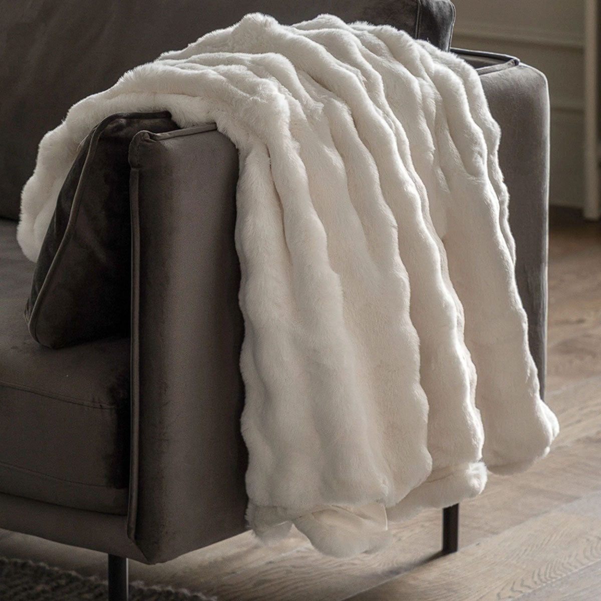 Gallery Direct Marshmallow Rabbit Throw Cream