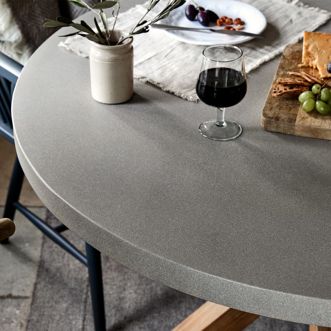 Garden Trading Burford Round Dining Table 120 cm Grey