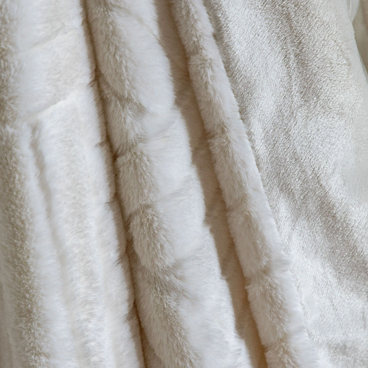 Gallery Direct Block Rabbit Faux Fur Throw