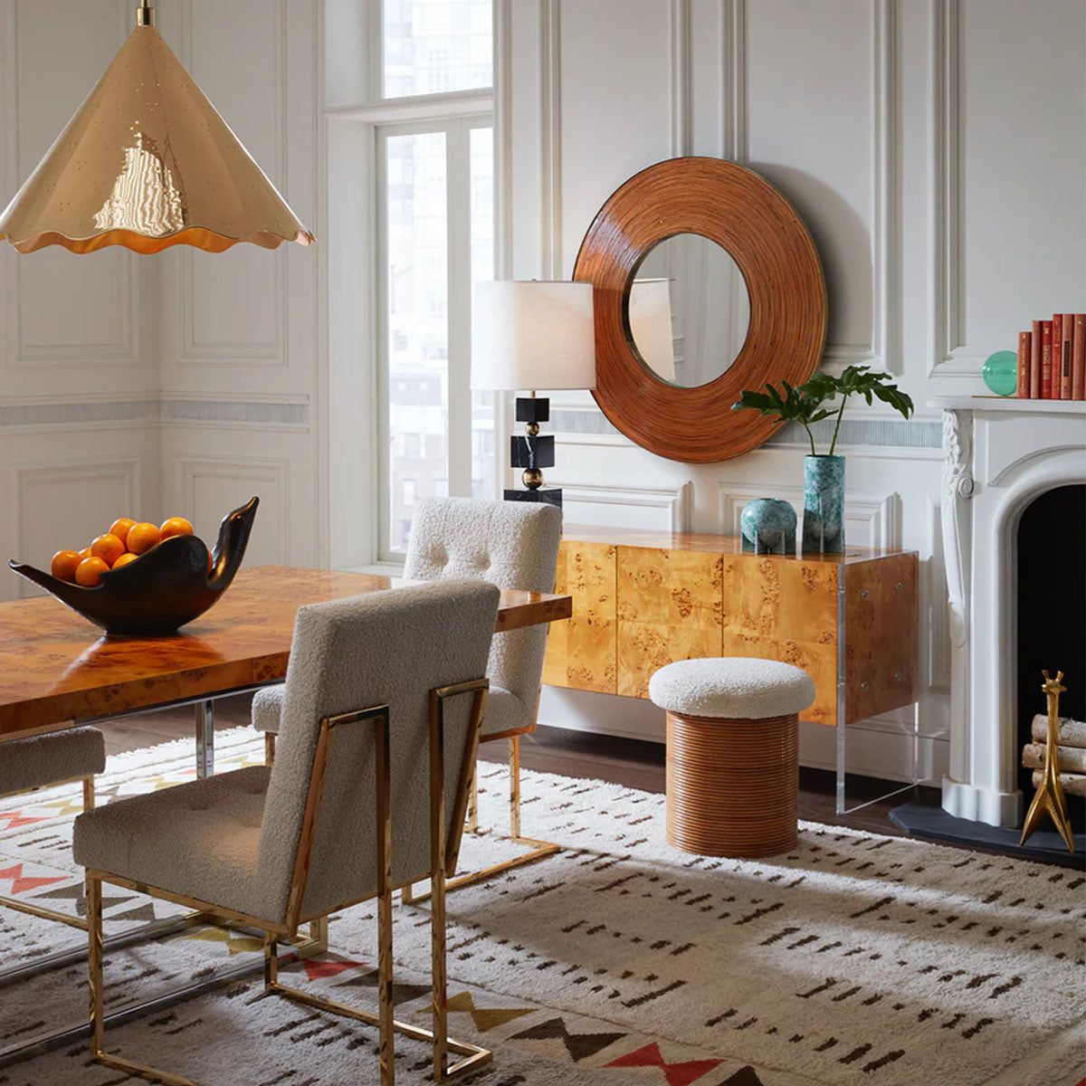 Jonathan Adler Goldfinger Dining Chair - Olympus Oatmeal