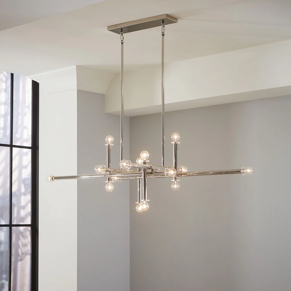 Jonathan Adler Milano Linear Chandelier - Brass