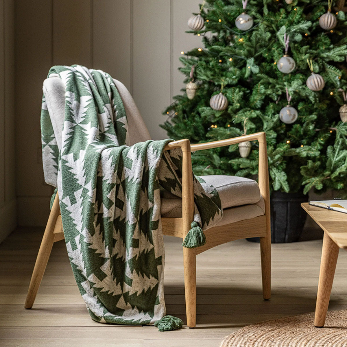 Gallery Direct Natures Forest Knitted Tree Throw