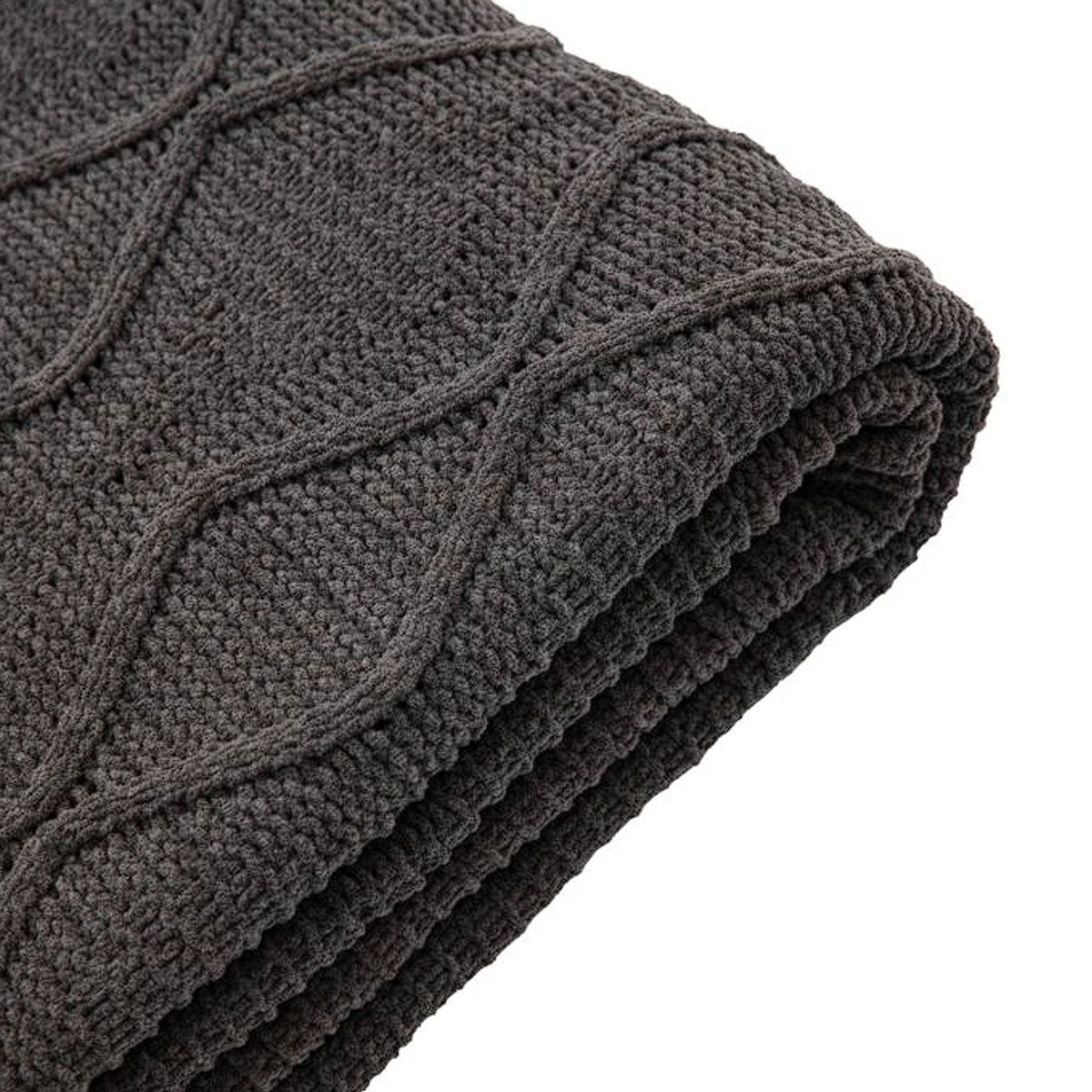 Gallery Direct Chenille Cable Throw