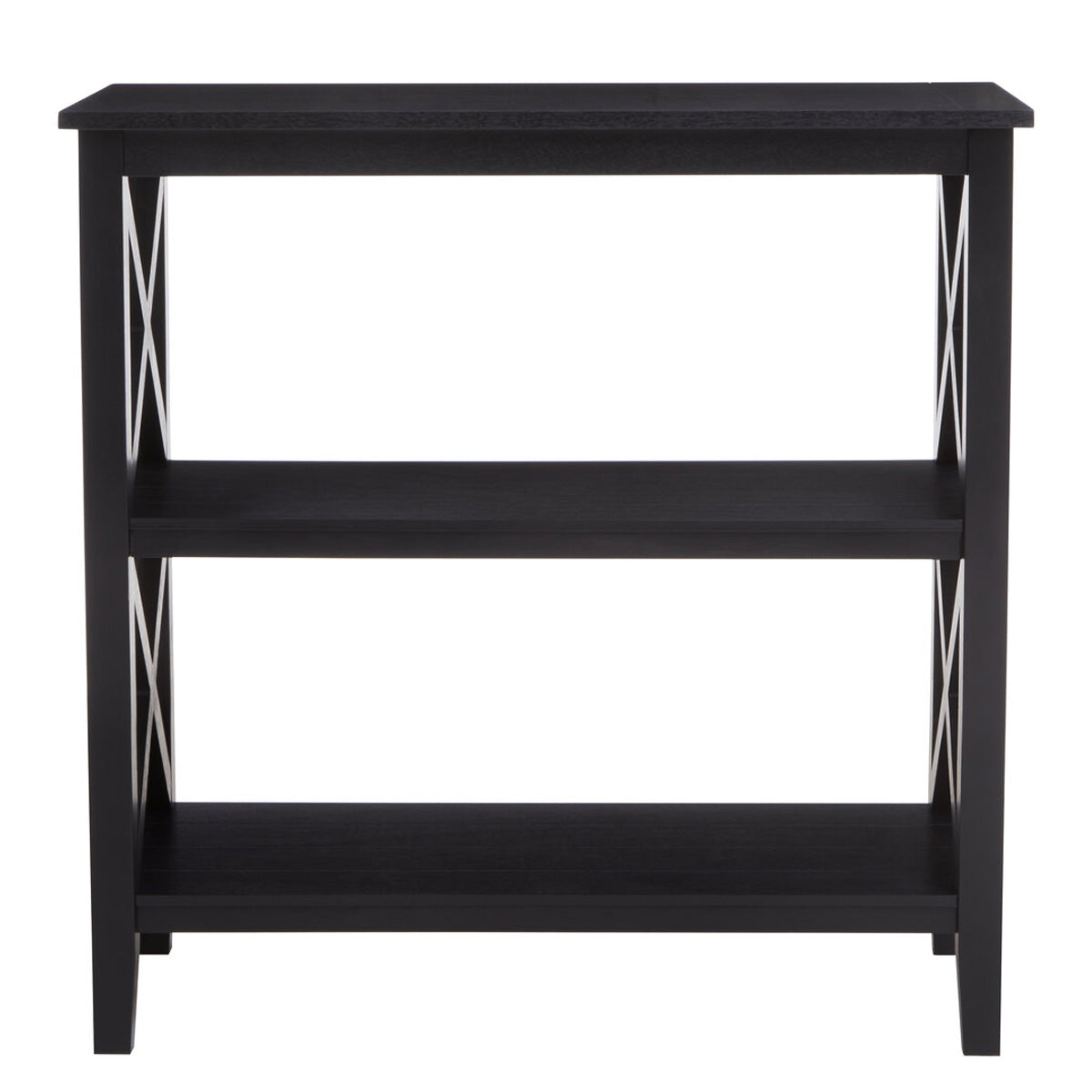 Beaumonde Home Heritage Three Shelf Black Bookcase