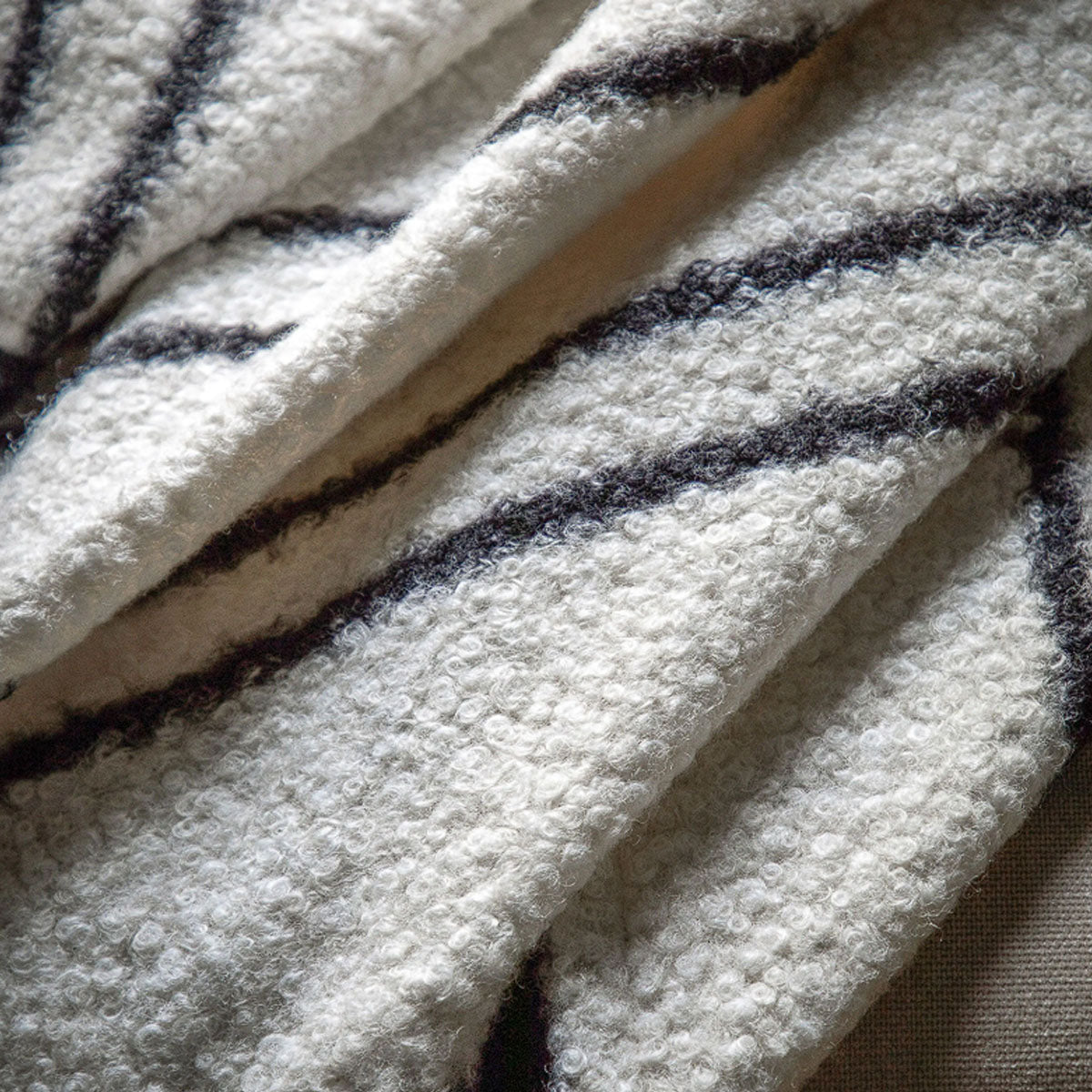 Gallery Direct Ophelia Scalloped Throw Cream & Black