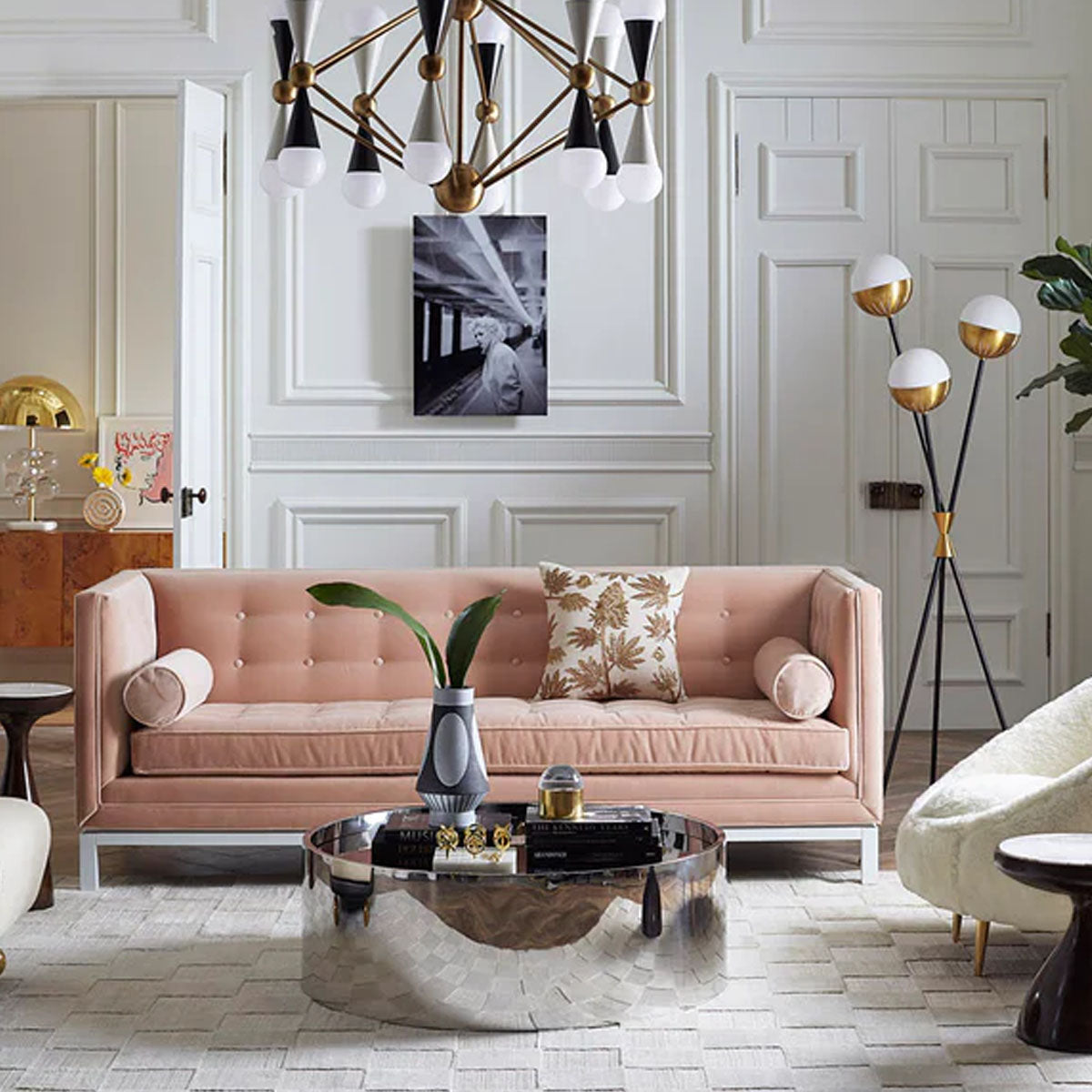 Jonathan Adler Lampert Sofa - Verona Smoke (Ebony)