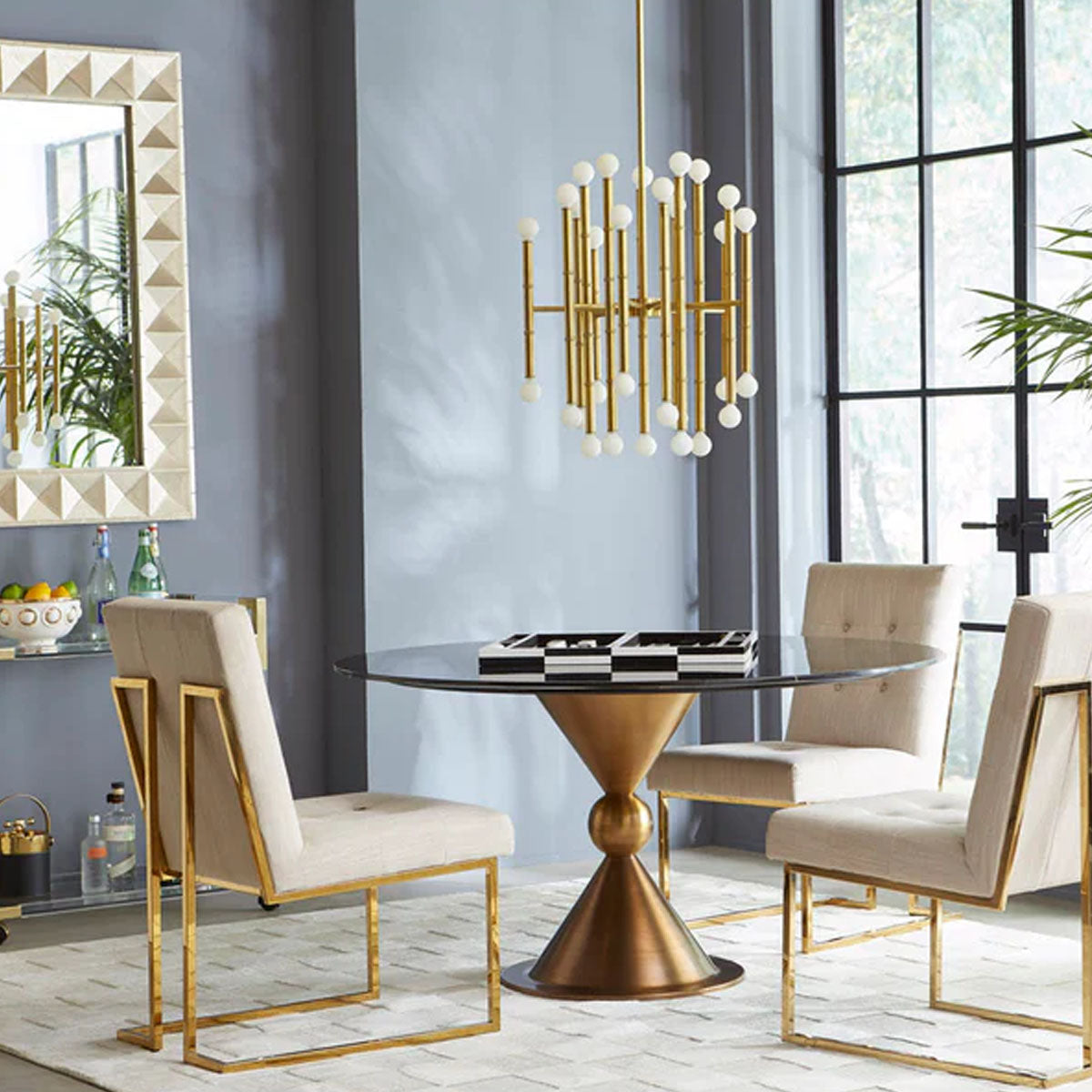 Jonathan Adler Meurice Chandelier - Modern Brass
