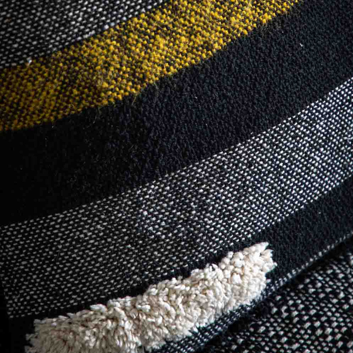 Gallery Direct Tufted Blocks Cushion with Fringe