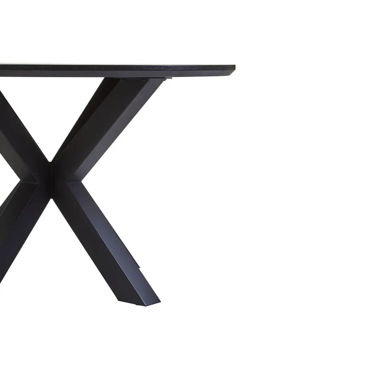 Beaumonde Home Salford Dining Table With Black Metal Legs