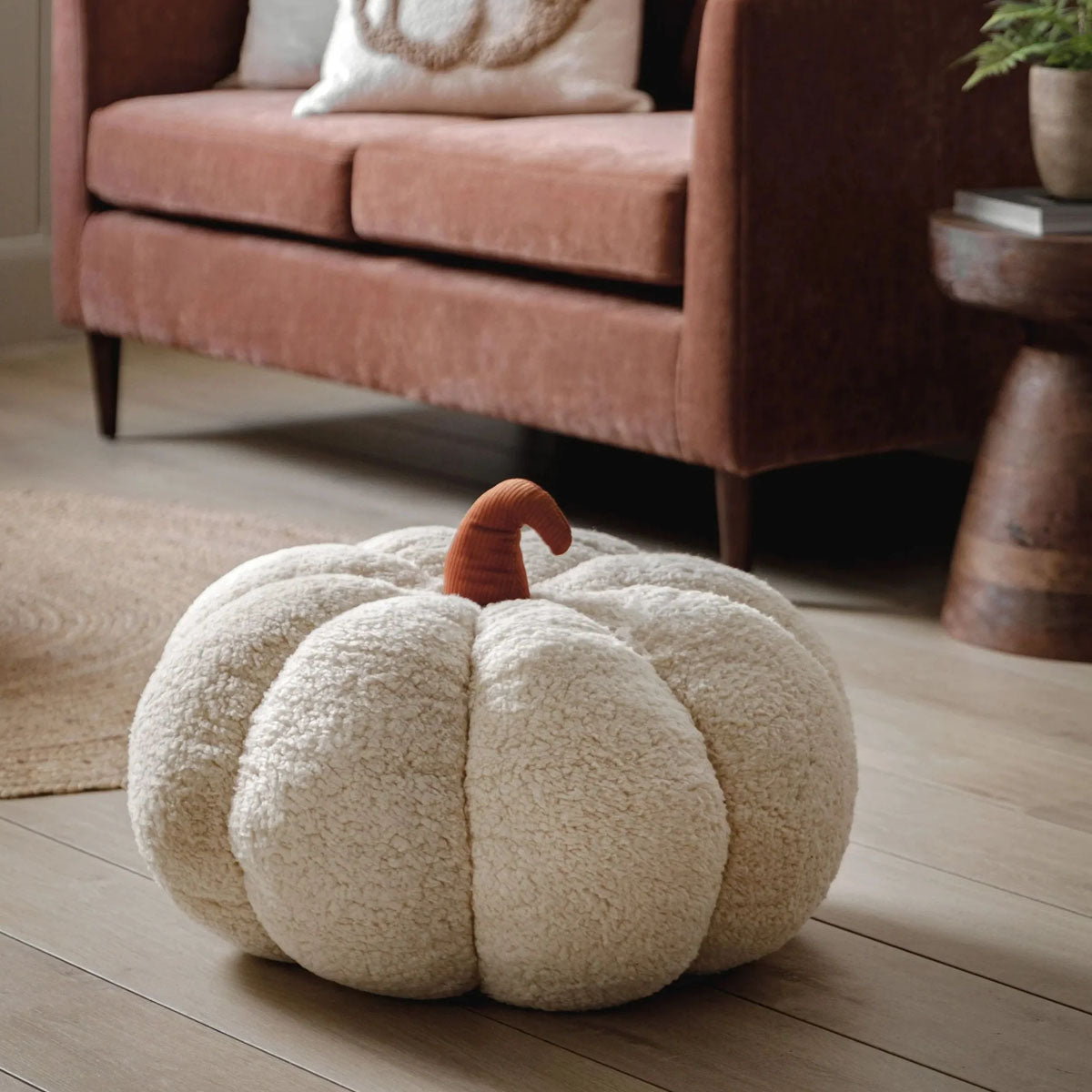 Gallery Direct Boucle Pumpkin Super Soft Floor Cushion