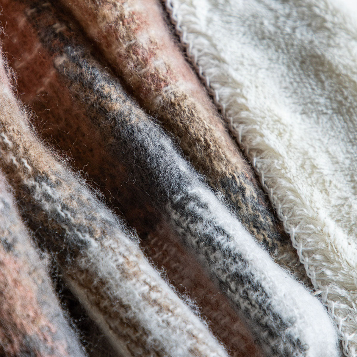 Gallery Direct Check Faux Mohair Throw
