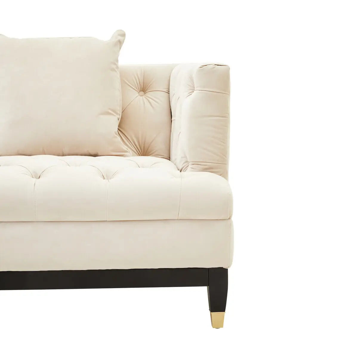 Beaumonde Home Sefira 2 Seat Ivory Fabric Sofa