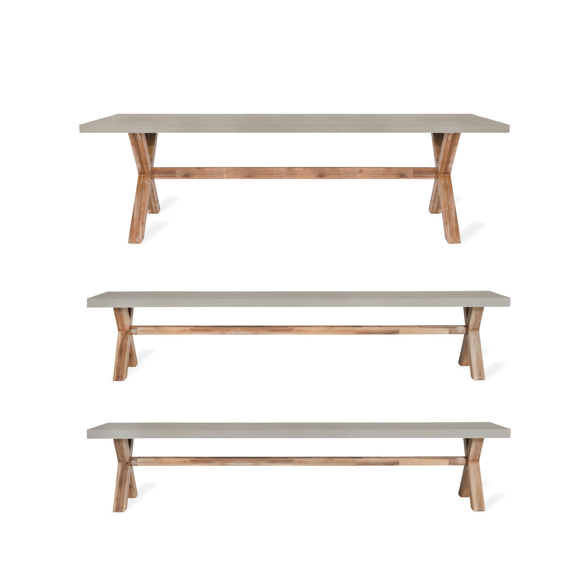 Garden Trading Burford Table & Bench Set Large Natural