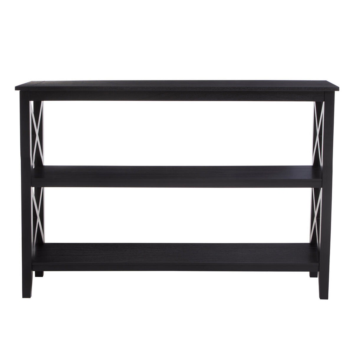 Beaumonde Home Heritage Three Shelf Large Black Bookcase