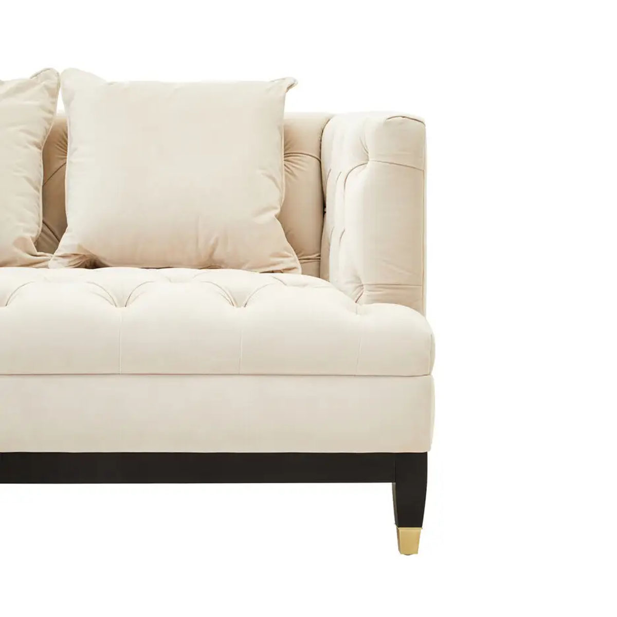 Beaumonde Home Sefira 3 Seat Viola Sand Fabric Sofa