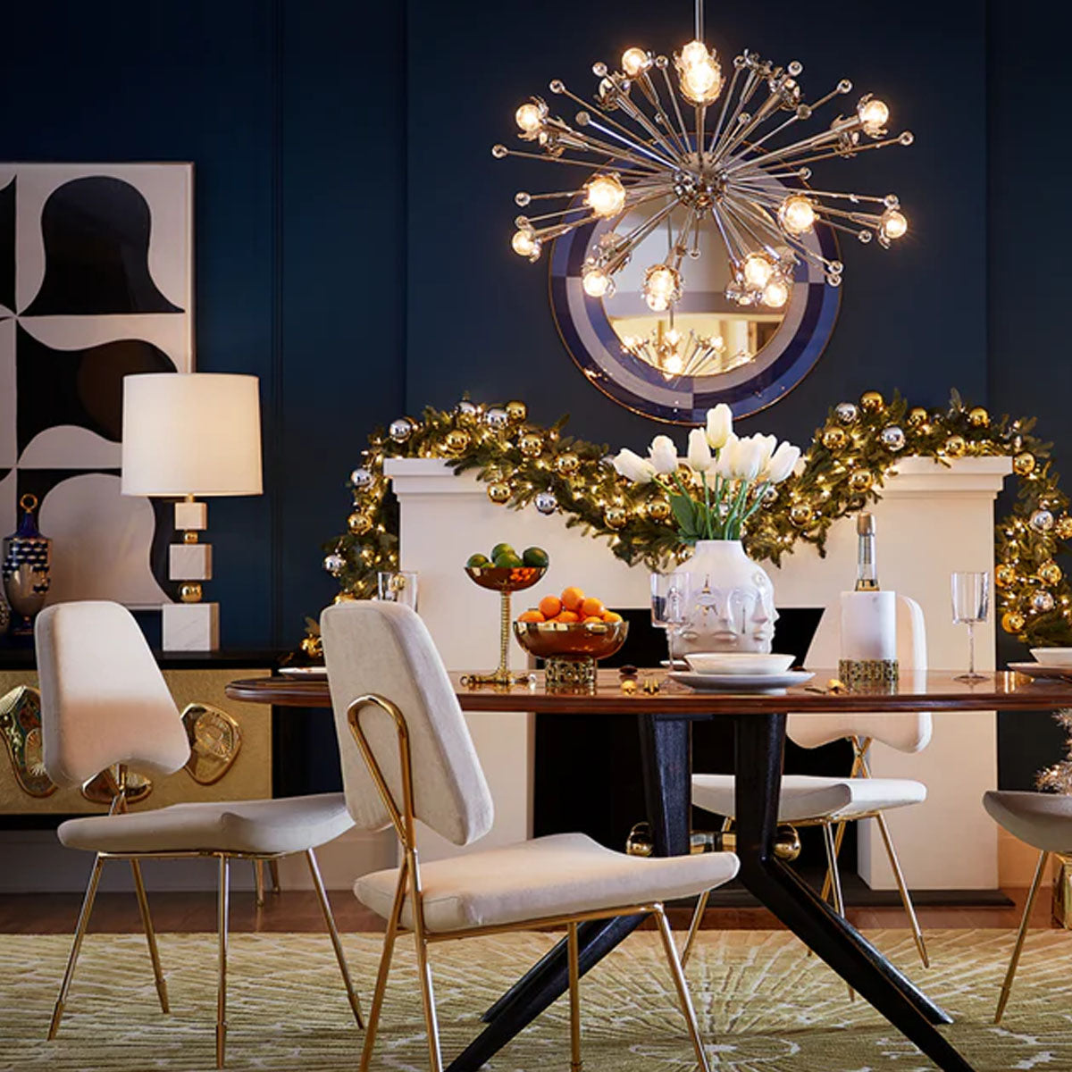 Jonathan Adler Harlequin Round Mirror