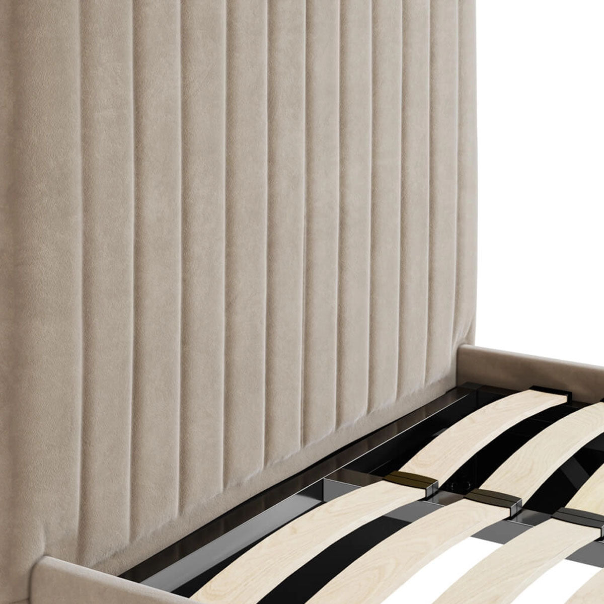 HO+ME Berlin Tall Ottoman Single Bed In Beige