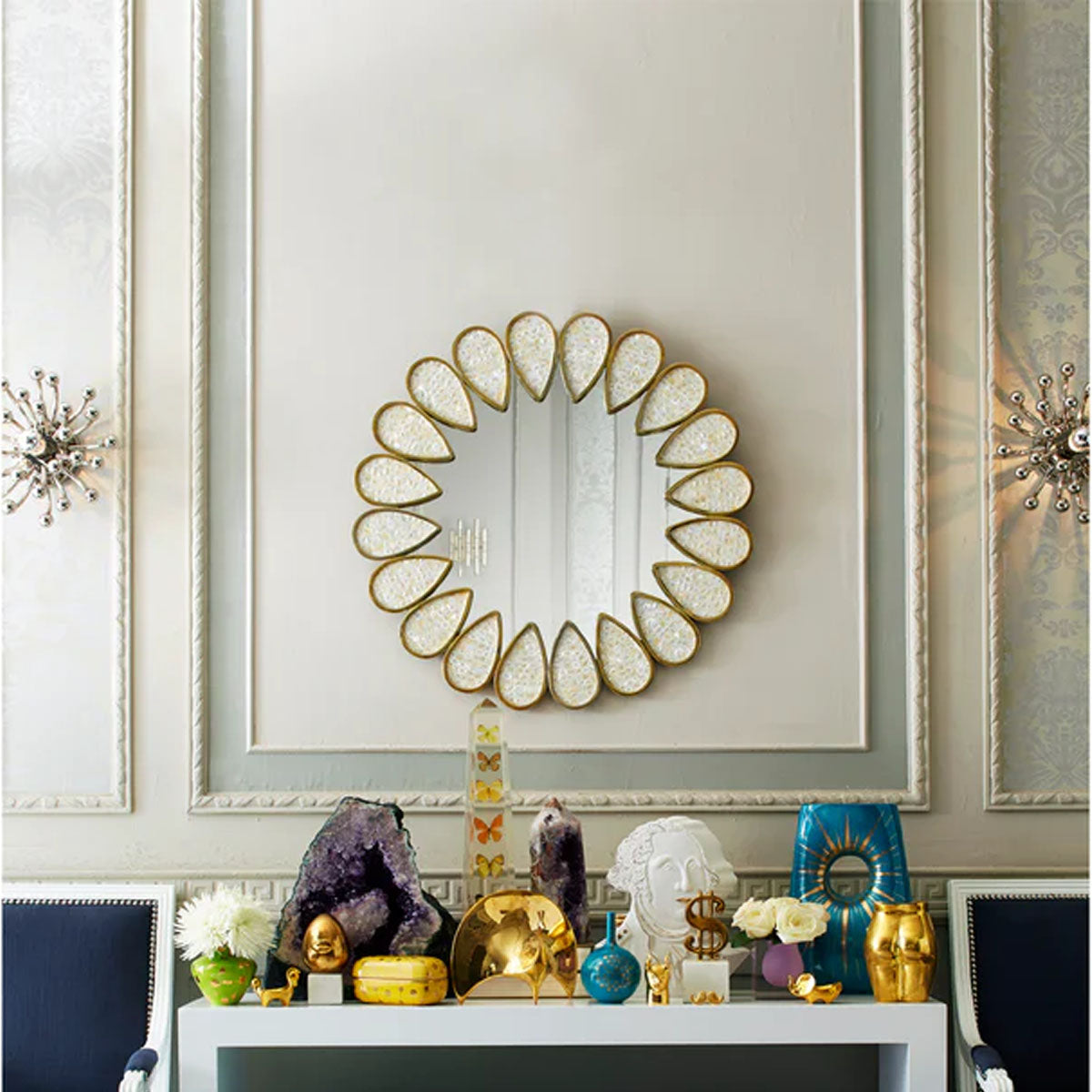 Jonathan Adler Petal Mirror - Grey