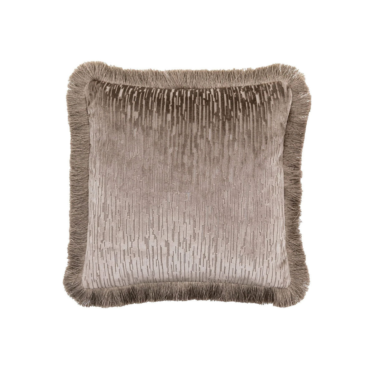 Gallery Direct Cut Velvet Fringe Cushion