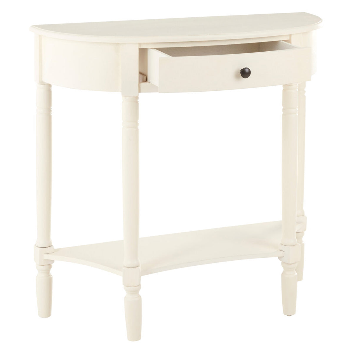 Beaumonde Home Heritage One Drawer Antique White Console Table