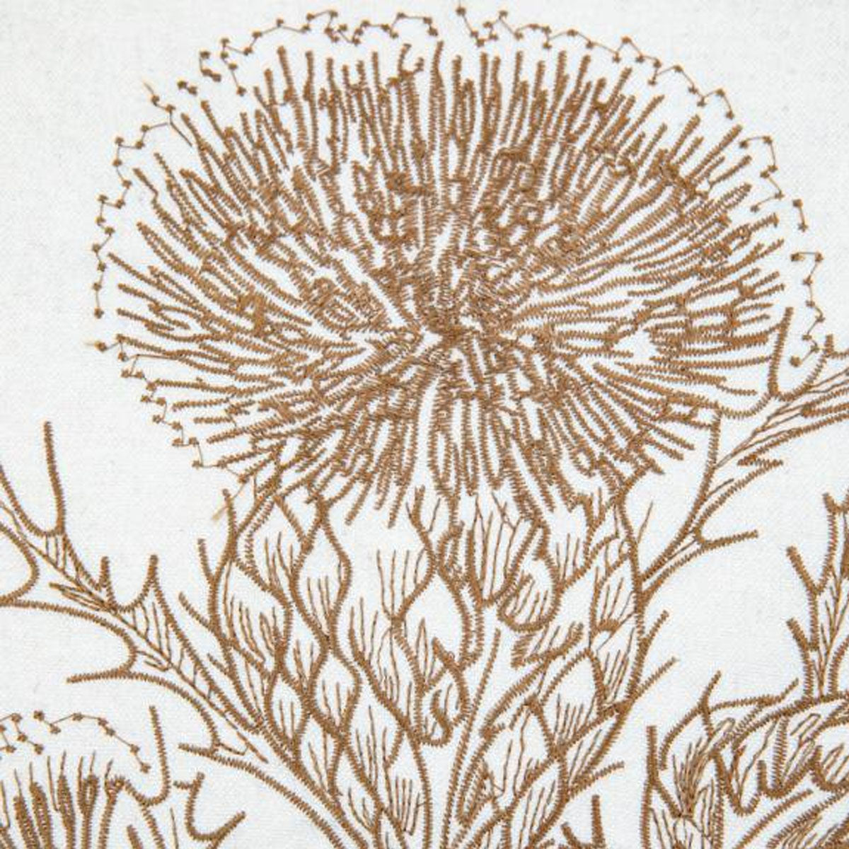 Gallery Direct Natural Thistle Cushion Embroider