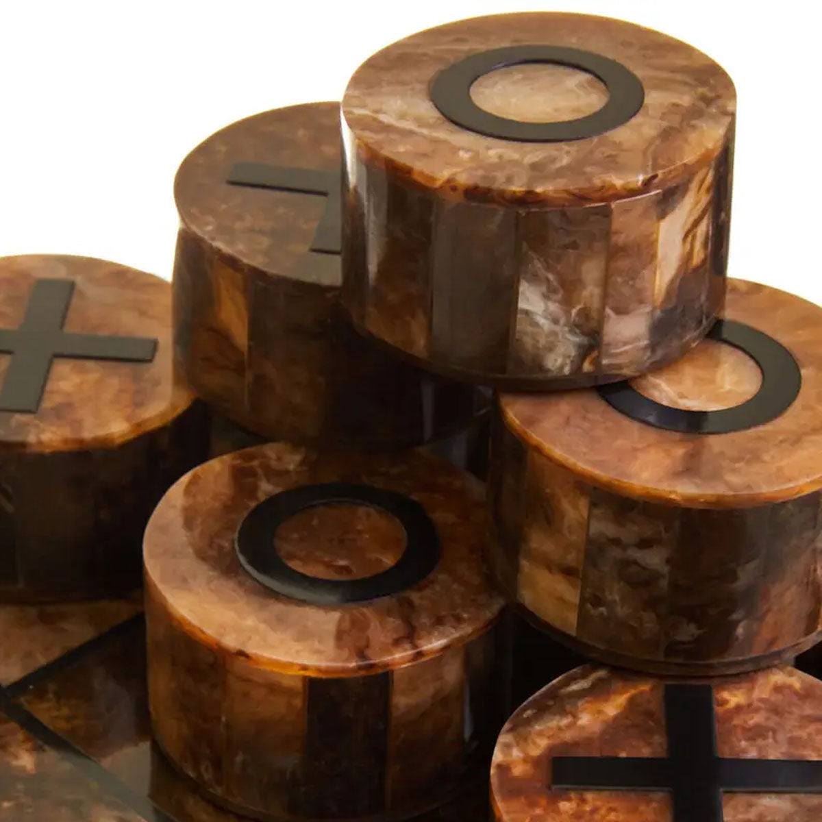 Beaumonde Home Churchill Games Brown and Black Finish Noughts And Crosses