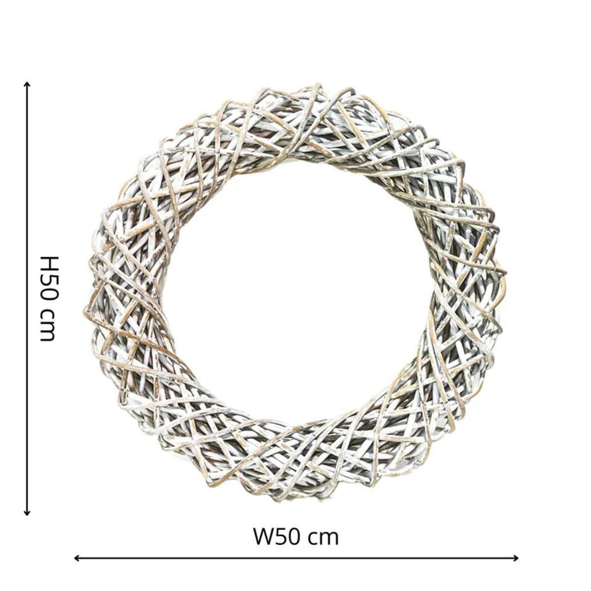 Ivyline Rattan Wreath White