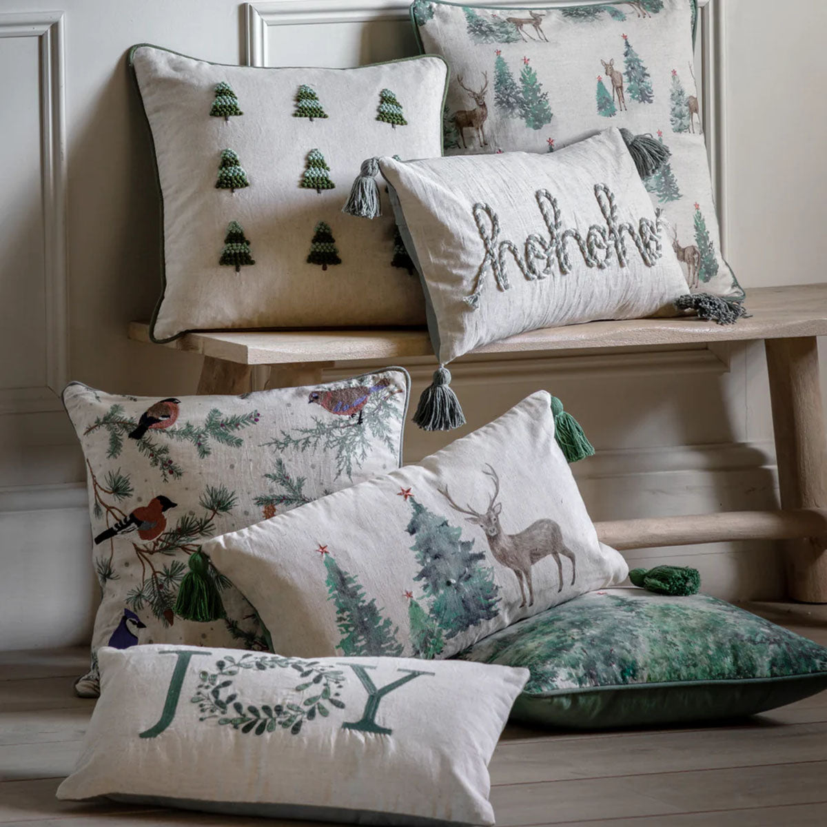 Gallery Direct Forest Stag and Deer Cushion