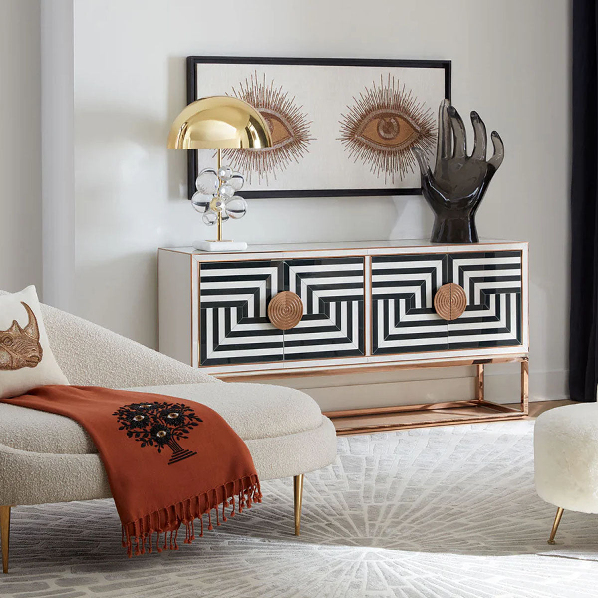 Jonathan Adler Op Art Credenza