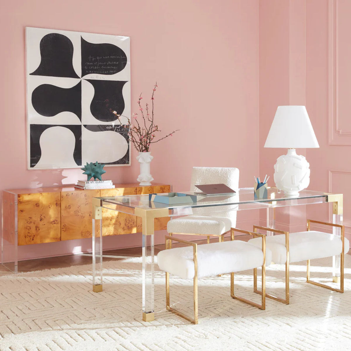 Jonathan Adler Beaumont Bench - Olympus Oatmeal