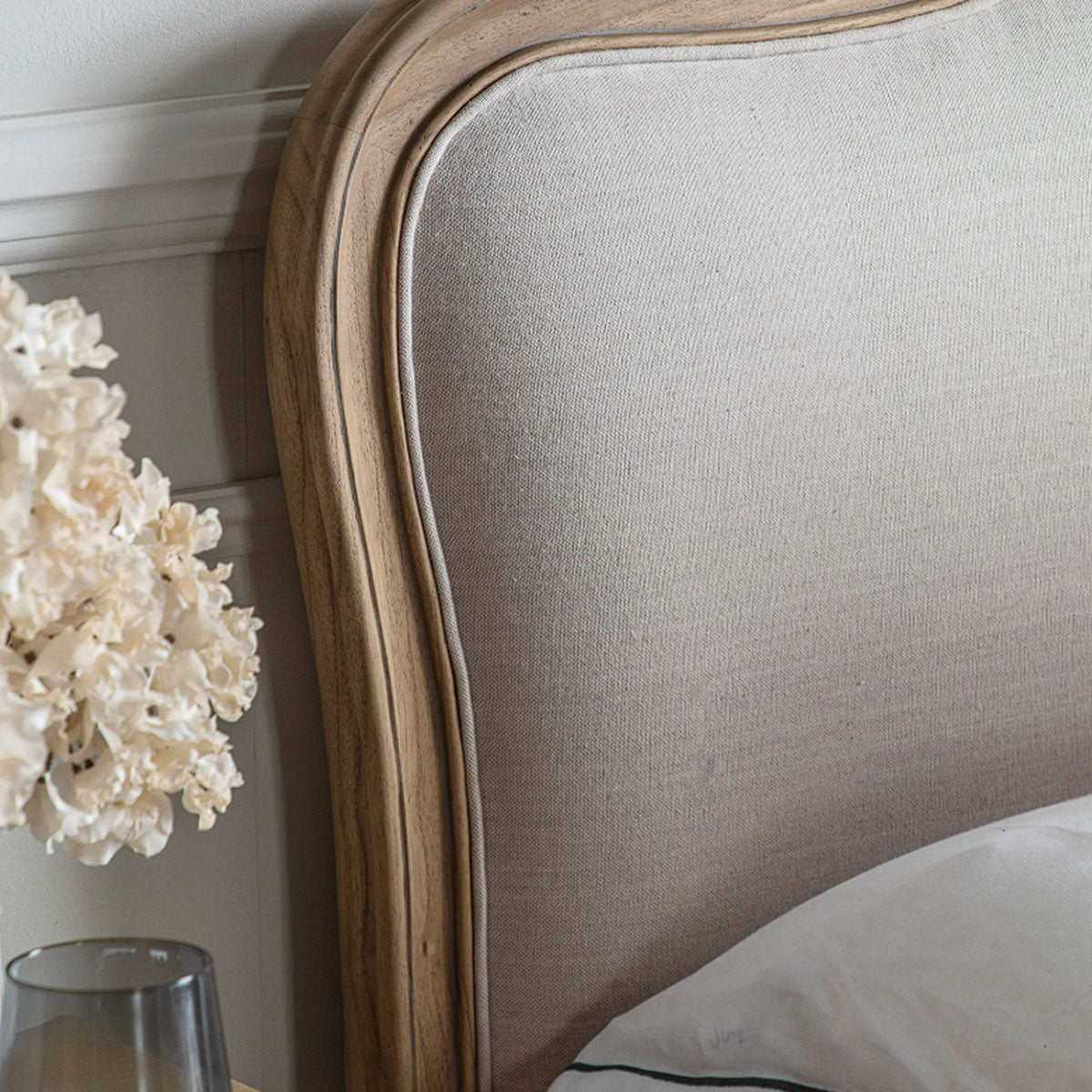 Gallery Direct Chic Linen Upholstered Bed Weathered