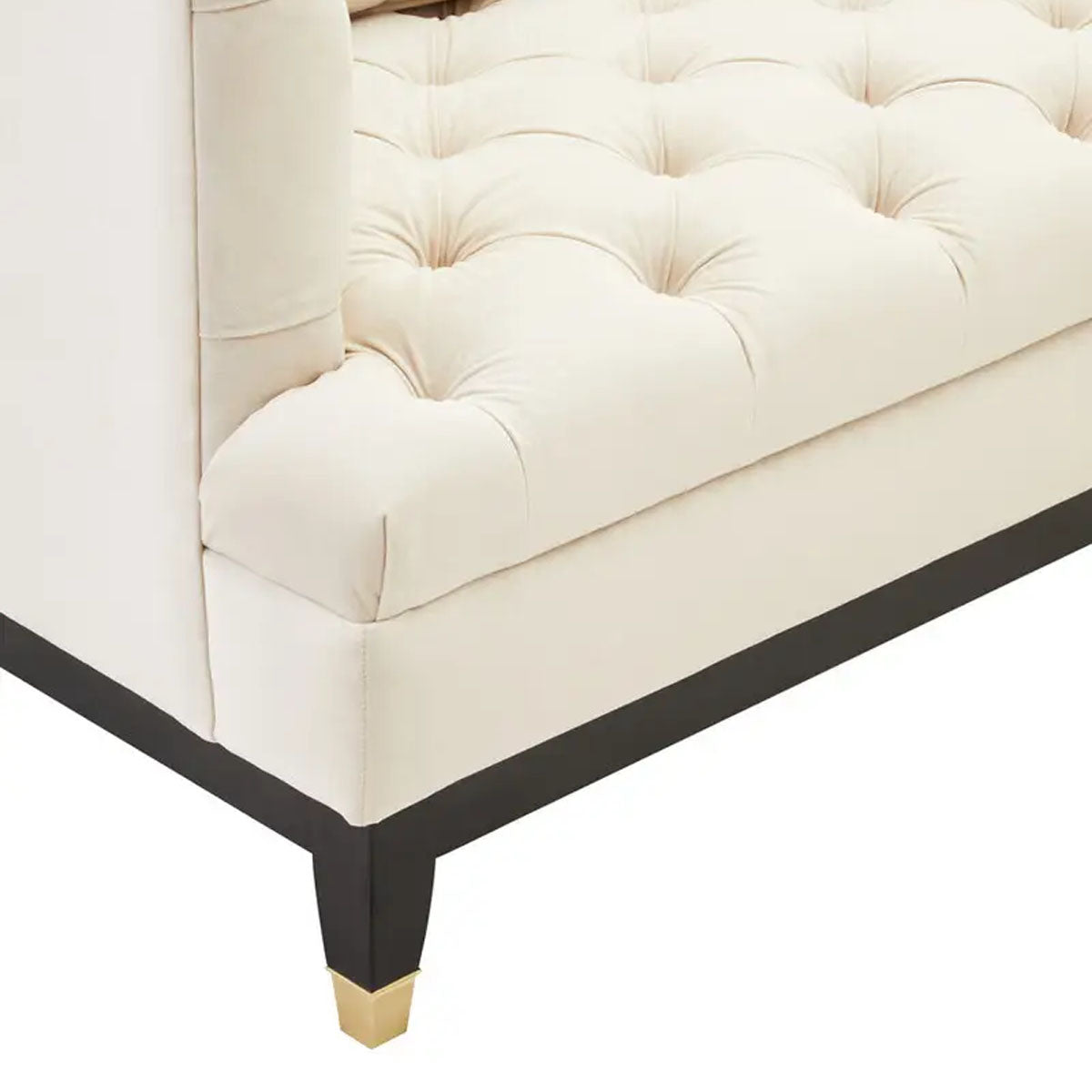 Beaumonde Home Sefira 3 Seat Viola Sand Fabric Sofa