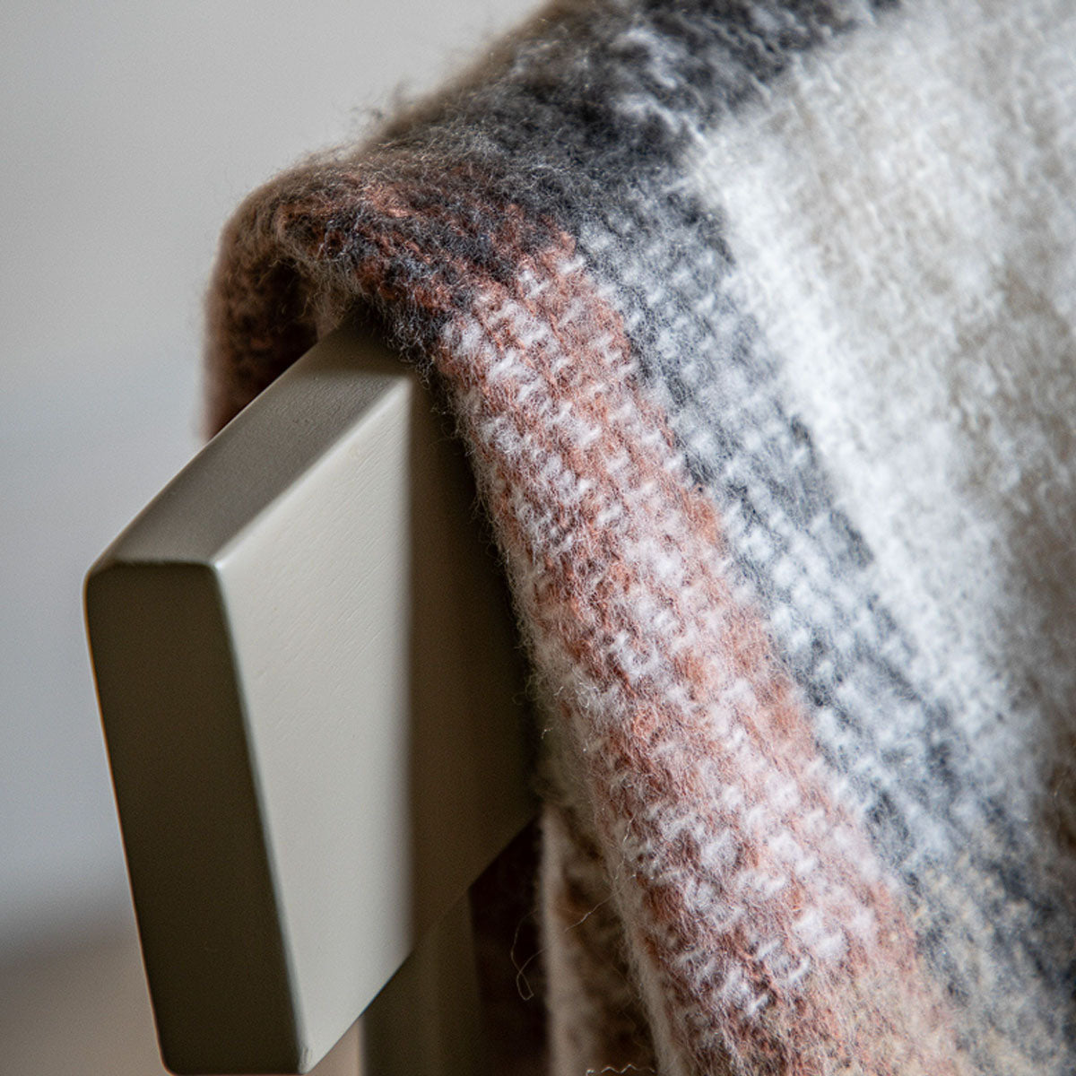 Gallery Direct Check Faux Mohair Throw
