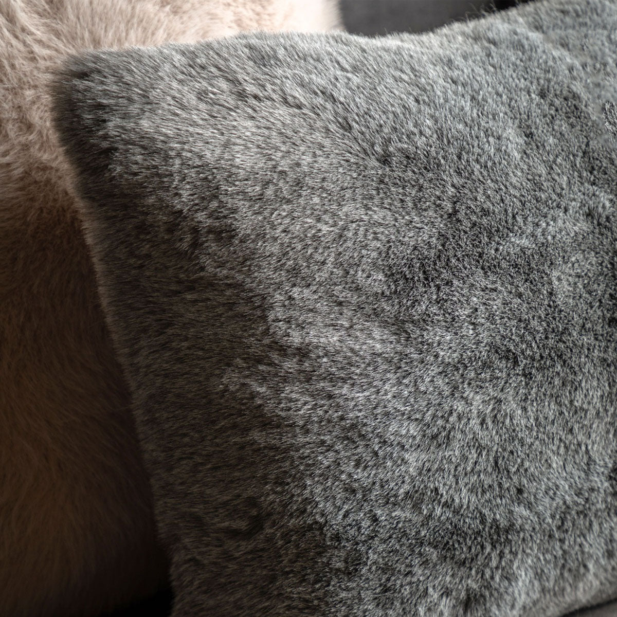 Gallery Direct Roscose Faux Fur Cushion Grey