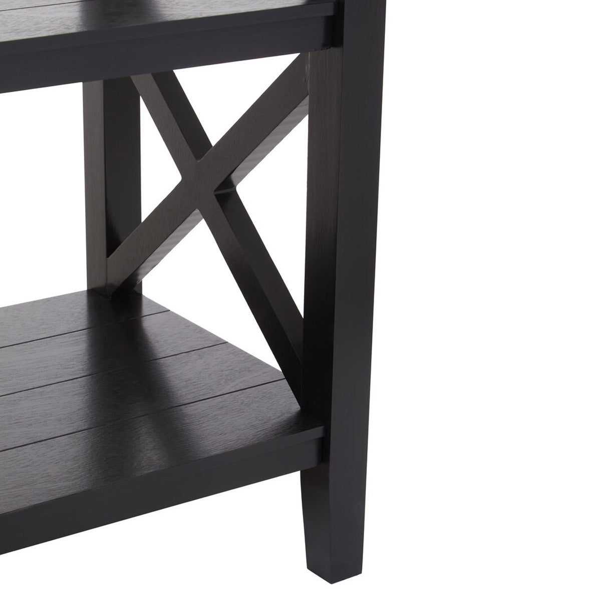 Beaumonde Home Heritage Three Shelf Large Black Bookcase