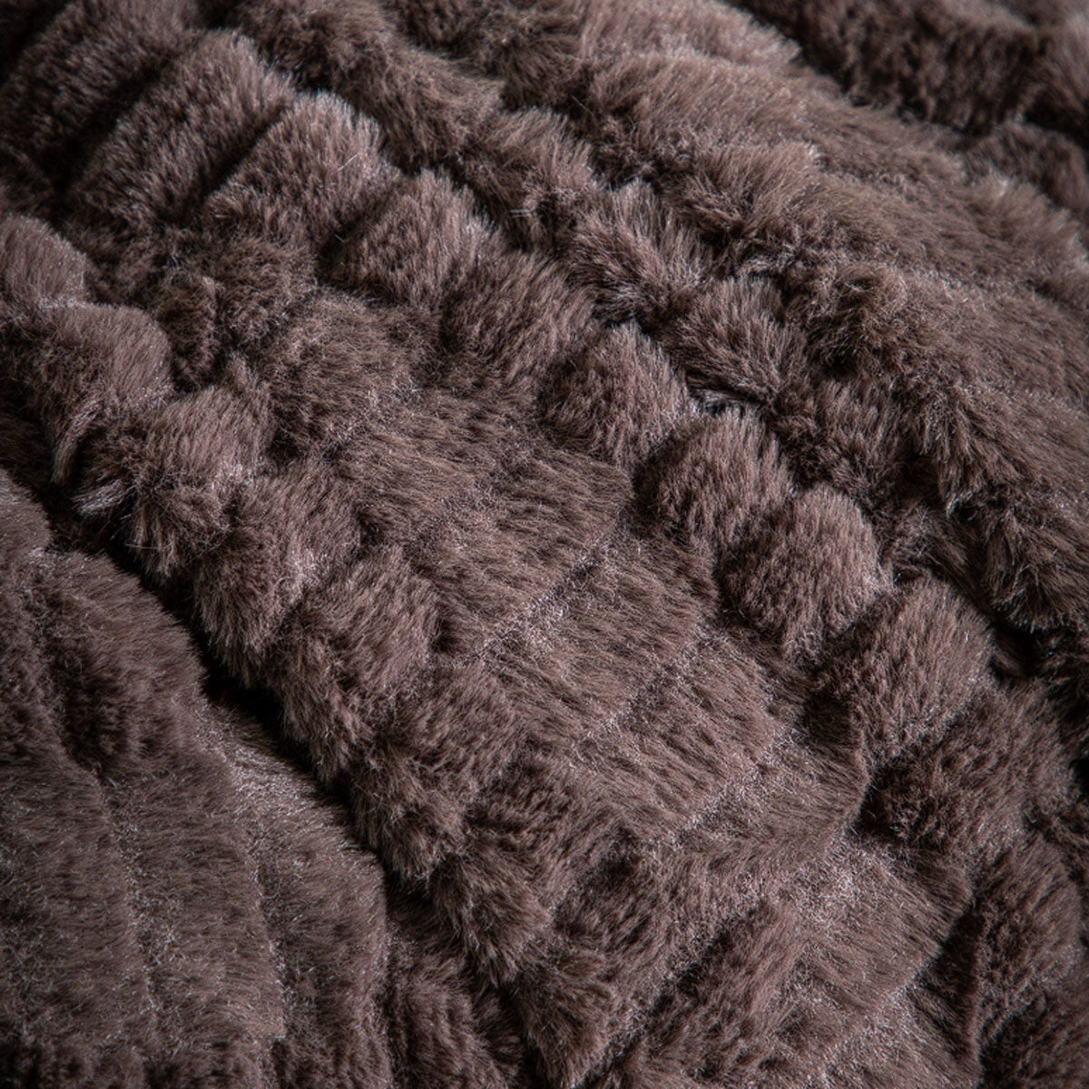 Gallery Direct Textured Rabbit Faux Fur Throw