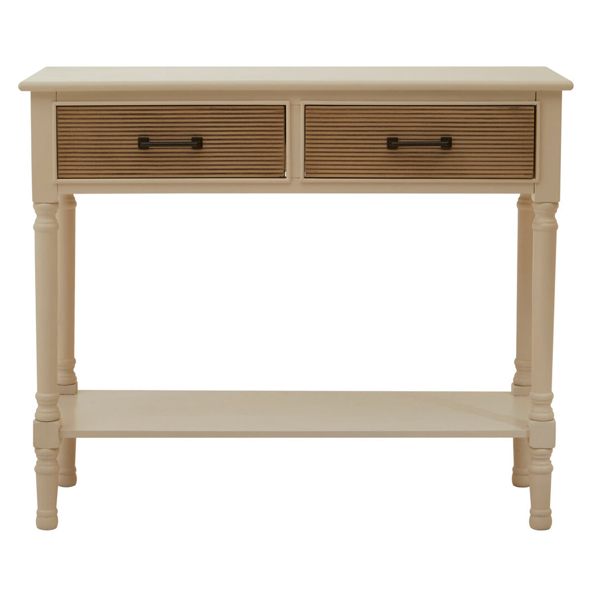 Beaumonde Home Heritage 2 Drawers Pearl White Console Table