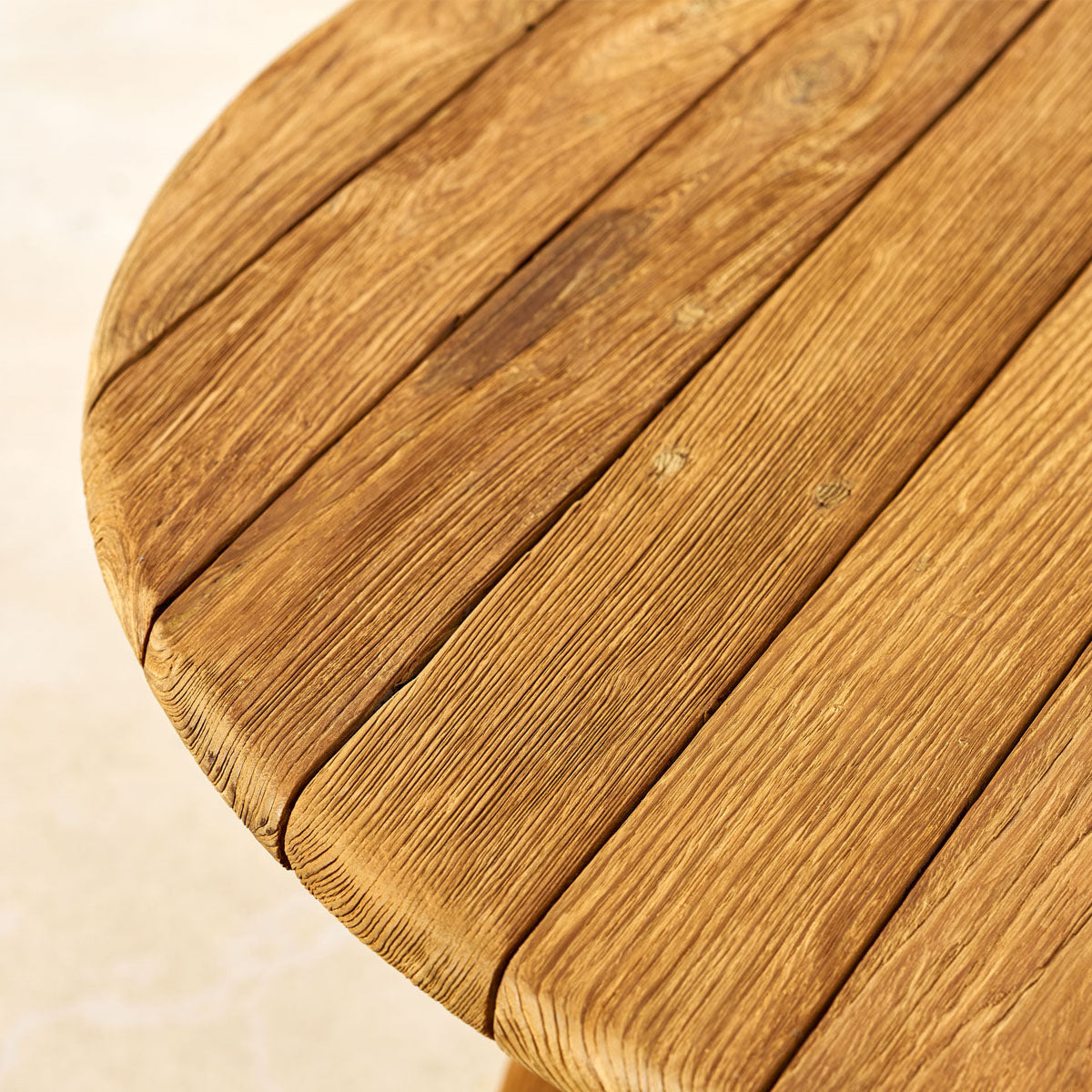 Garden Trading Hawthorne Round Slatted Dining Table Natural