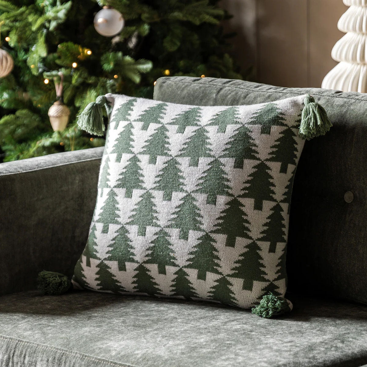 Gallery Direct Natures Forest Knit Tree Cushion